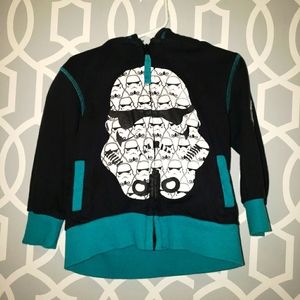 Storm Trooper zip up hoodie Disney size 2